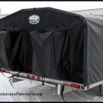 Backdoor extension pockets are available to add extra space for long track sleds. Standard dimensions are: 24"w x 36"t x 18"d

Custom sizes and placement is available as well. 